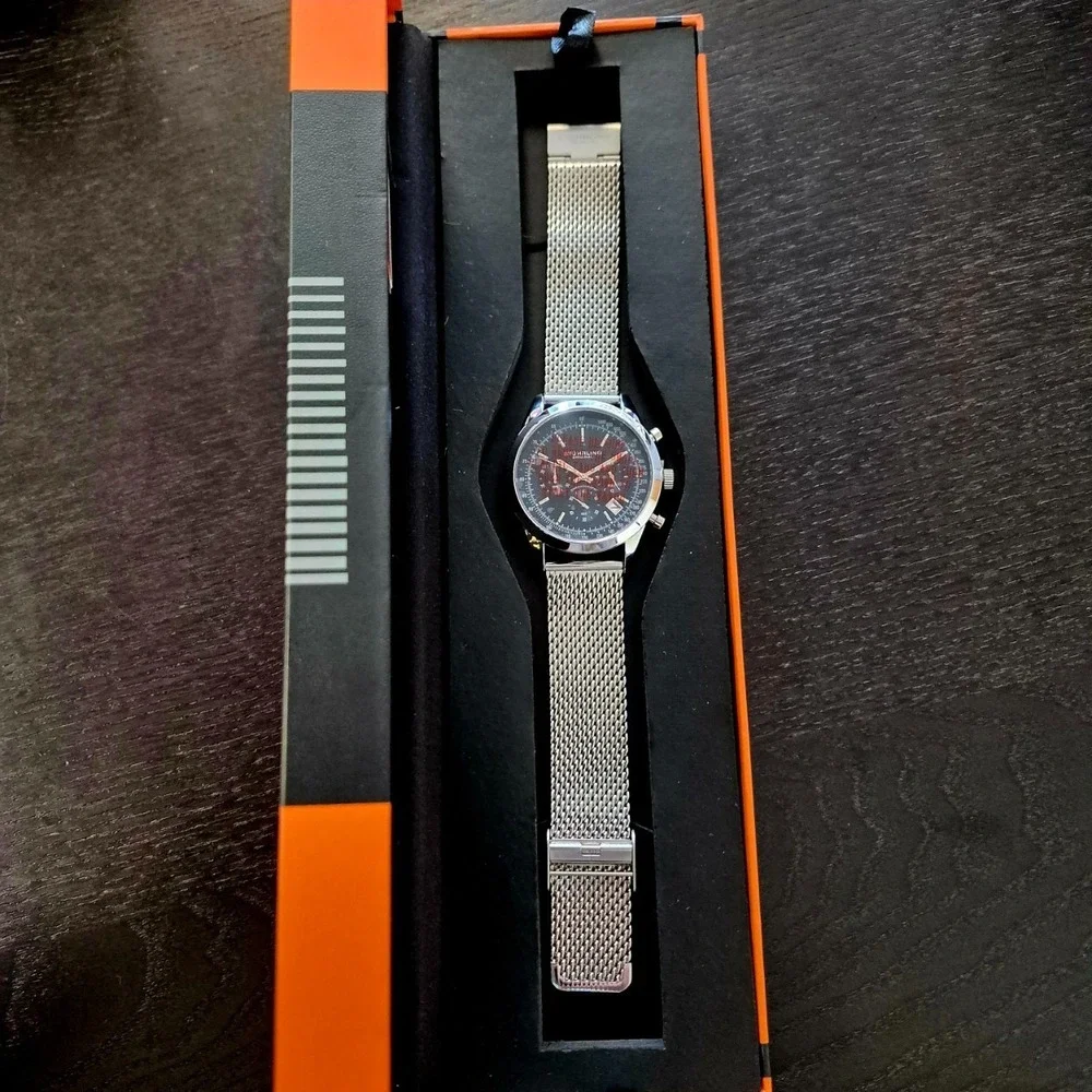 Stührling Preston 3975 Japan Quartz 44mm Chronograph NEW